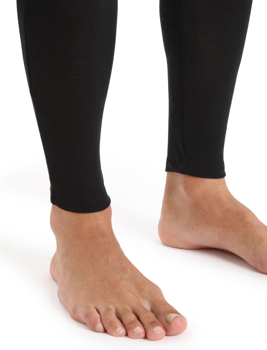 Men's Icebreaker Merino 175 Everyday Thermal Leggings With Fly Base Layers Black | CA 1547EBCX